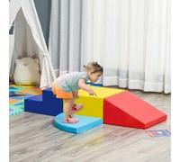 Shein HOMCOM Juego de 4 Bloques Psicomotricidad para Niños Bloques de Construcción Figuras de Construcción Juguete para Aprendizaje para Escalar y Gatear Mu
