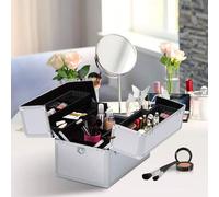 Shein HOMCOM Maletín Maquillaje 36'5x24x29cm 3 Niveles Maleta Neceser Cosmetica Profesional