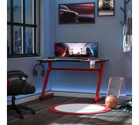 Shein HOMCOM Mesa Gaming 120x65x74,5 cm Escritorio Ergonómico Gaming desk para Computadora PC con Portavasos Gancho para Auriculares y Pies Ajustables Efect
