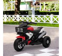Shein HOMCOM Moto Eléctrica Infantil con 3 Ruedas para +3 Años Triciclo con Pedal para Niños Batería 6V con Luces Música Neumáticos Anchos Velocidad 3 km/h