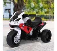 Shein HOMCOM Moto Eléctrica para Niños de 18-36 Meses con Licencia BMW S1000RR Motocicleta de Batería 6V Moto Infantil con Música Carga 20 kg Rojo