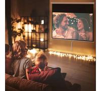 Shein HOMCOM Pantalla de Proyector Manual 80 Pulgadas Pantalla de Proyección Portátil Formato 16:9 con Altura Ajustable para Interior y Exterior Cine en Cas