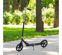 Shein HOMCOM Patinete Plegable para Niños de 7-14 Años Scooter Infantil Manillar Ajustable en Altura de 4 Niveles con Freno 88x37x75-100 cm Negro