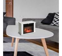 Shein HOMCOM Portátil Mini Estufa Eléctrica Calefactor Chimenea Pequeña Termostato Ajustable 600/1200W Llama Decorativa 34x17x25cm