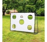 Shein HOMCOM Portería de Fútbol Puerta de Fútbol con Soporte de Metal Lona de Precisión y Red para Entrenamiento de Fútbol en Jardín Aire Libre 240x88x174 c