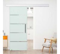 Shein HOMCOM Puerta Corrediza de Vidrio Puerta Corredera Deslizante de Cristal 77,5x205 cm