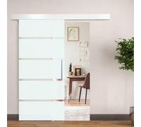 Shein HOMCOM Puerta Corrediza de Vidrio Puerta Corredera Deslizante de Cristal 90x205 cm