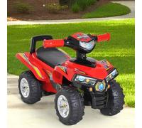 Shein HOMCOM Quad Correpasillos Infantil Coche sin Pedales para Bebé Juguete Andador Estilo Carrera con Bocina Música Luces 60x38x42cm