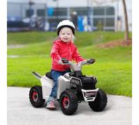 Shein HOMCOM Quad Eléctrico para Niños 6V, Quad para Niños de 18-36 Meses con Avance y Retroceso, Velocidad de 2,5 km/h, Blanco
