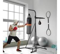Shein HOMCOM Saco de Boxeo Colgante Saco de Suelo de Pie con Soporte con Bola de Velocidad Ajustable en Altura de 167-187 cm e Inflador para Ejercicios Fitn