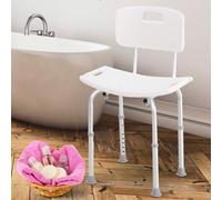 Shein HOMCOM Silla ducha aluminio ayuda baño taburete banqueta regulable ajustable wc asiento