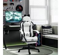 Shein HOMCOM Silla Gaming con Orejas Silla Gamer Reclinable con Altura Ajustable Reposapiés Retráctil Soporte Lumbar y Reposacabezas Desmontable Silla para