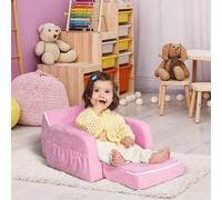 Shein HOMCOM Sillón para Niños de 3 Años Sofá Transformable Diseño 2 en 1 Cama Infantil Plegable de 2 Posiciones con Reposabrazos Asiento Ancho Acolchado 47