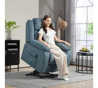 Shein HOMCOM Sillón Relax Reclinable Eléctrico Sillón Levanta Personas con Mando a Distancia Puerto USB Reposapiés Acolchado Grueso y Bolsillos Laterales Si