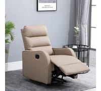 Shein HOMCOM Sillón Relax Reclinable Sofá Relax Tapizado en PU con Reposapiés Retráctil para Dormitorio Salón Carga 125 kg 65x89x100 cm Marrón