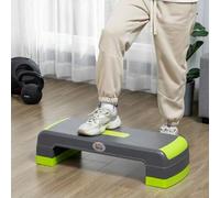 Shein HOMCOM Step de Aeróbic Plataforma Step para Fitness Stepper Antideslizante con Altura Ajustable de 10/15/20 cm Tabla de Ejercicio en Casa Gimnasio Ofi