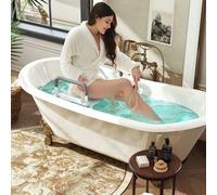 Shein HOMCOM Taburete de Ducha Silla Ducha Personas Mayores con Altura Regulable Silla para Ducha de Aluminio Antideslizante Carga 150 kg para Ancianos y Di