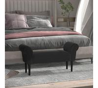 Shein HOMCOM Taburete Pie de Cama Banqueta con Brazos Tapizada tipo Banco de Madera para Dormitorio Salón Recibidor 102x36x51cm Carga 130kg