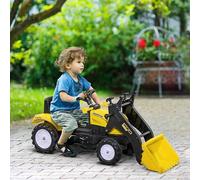 Shein HOMCOM Tractor a Pedales para Niños de 3 Años Excavadora Camión con Pala Delantera Juguete de Montar Coche de Pedales Carga 35 kg 114x41x52 cm Amarill