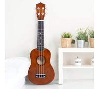 Shein HOMCOM Ukelele 21 Pulgada Ukelele Soprano para Principiantes apto para Concierto y Escuelas Cuerdas de Nylon Material Madera