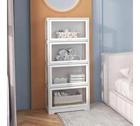 Shein HOMCOM Vitrina de Coleccionista de 4 Niveles Armario Auxiliar con Puertas Abatibles de Acrílico Anti-vuelco Vitrina para Estudio Dormitorio Oficina 59
