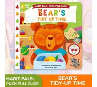 Shein Hora de ordenar del oso, libro de tirar y empujar, libro de actividades, libro ilustrado para desarrollar hábitos en preescolar, cultivar buenos hábit