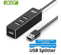 Shein Hub USB de Acer, Divisor de alta velocidad de 4 puertos USB, Adaptador de extensión multipuerto 1 a 4 para computadora portátil/de escritorio/teléfono