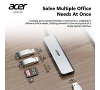 Shein Hub USB3.0/Tipo-C de Acer, Divisor USB 5 en 1, Lector de tarjetas SD/TF, 5 puertos de datos, Carga PD de 100W, 1000/100Mbps, Compatible con portátiles