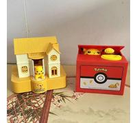 Shein Hucha de Pikachu con diseño de Poké Ball - Hucha musical divertida para ahorrar dinero, perfecta para fans y decoración del hogar