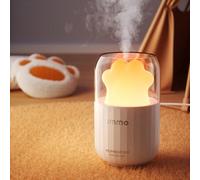 Shein Humidificador, humidificador con forma de pata de gato mini 2 en 1, pata de gato y luz ambiente, bruma nanofina silenciosa para el hogar, el dormitori