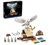 Shein Icons - Edición de Coleccionista 76391 Modelo de Lechuza Hedwig del 20 Aniversario, con 3 Minifiguras Doradas Exclusivas: , McGonagall y Hagrid; Gran