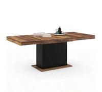 Shein IDMarket Mesa de comedor extraÃble rectangular Edén 610 personas bandeja Hawkins madera oscura y ne160200 cm