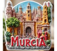 Shein Imán de la Aguja Barroca de Murcia sobre la Plaza Animada Donde Cada Celebración Encuentra su Corazón en Piedra Recuerdo para Todas las Superficies Me