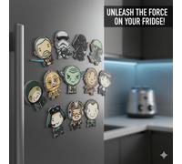 Shein Imanes de nevera de Star Wars, Caballero Negro, Caballero Blanco Personajes de la serie Star Wars Decoración del hogar de acrílico, Adecuado para deco