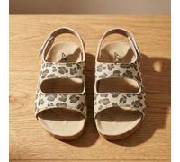 Shein Imprescindible para Little Tikes! Sandalias de niña con doble correa y estampado de leopardo con suela de corcho para niños de 3 a 12 años. Base de lo