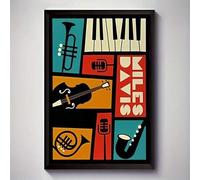 Shein Impresión artística en lienzo de música de jazz vintage - Decoración de pared sin marco para sala de estar, dormitorio, oficina - Póster creativo únic