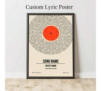 Shein Impresiones personalizadas de letras de canciones, pósteres de música personalizados, regalos de música personalizables, pósteres de letras de vinilo