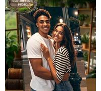 Shein Imprime tu foto en lienzo, marco de fotos para decoración de pared, regalo para seres queridos, regalo para familia/amigos/novia/novio, crea un ambien