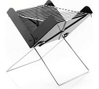 Shein InnovaGoods® Mini Barbacoa Portátil de Carbón FOLDECUE, Plegable, Ideal para Camping y Sobremesa, Fácil de Usar y Limpiar, Para 2 Comensales, Negro, A