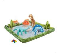 Shein Intex 56132 -Piscina Hinchable con dispersor de Agua y Juego Lanzamiento Bolas, 410L, Máxmo 81 kg, Dinosaurios, Incluye Parche reparación, Centros de