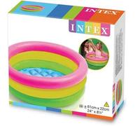 Shein Intex 57107NP - Piscina hinchable 3 aros +base hinchable 61 x 22cm, 28 Litros