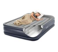 Shein Intex 64136ND - Colchón doble Dura-Beam Pillow Rest Deluxe, bicolor, con bomba eléctrica incorporada, 152x203x42 cm