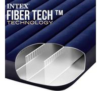 Shein Intex Cama Colchon hinchable 152X203X25 CM Altura 25 cm, Colchon hinchable Intex premium,Cama de aire inflable para camping Color Azul oficial y origi