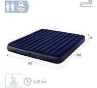 Shein Intex Colchón hinchable Dura-Beam, Cama de aire inflable para camping Color Azul, acampada