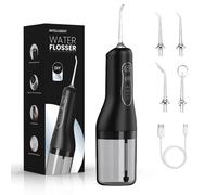 Shein Irrigador oral recargable por USB, hilo dental portátil, rociador dental 260ML tanque de agua, limpieza del cuidado oral a prueba de agua