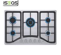 Shein IsEasy 5 llamas placa de gas empotrable acero inoxidable gas propano/gas natural