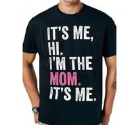 Shein It's Me Hi I'm The Mom It's Me Retro T-Shirt Graphic Tees Men Funny shirt Cotton Breathable Comfortable Casual Sports Halloween and Christmas gifts Te