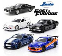 Shein Jada Toys "Fast & Furious" Edición 25 Aniversario Serie de Modelos de Coche de Metal 1:32 - Supra, Skyline, Mustang y Silvia, Coleccionables de Exh