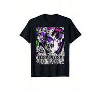 Shein Japanese Streetwear Cyberpunk Techwear Retro Manga Anime T-Shirt Retro Printed Fashion T-Shirt Minority Cotton Summer Fashion T-Shirt Round Neck Print