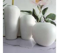 Shein Jarrón de suelo con estilo Wabi-Sabi, que encarna la nueva estética china, con un exterior de terracota, adecuado para la decoración de la sala de est